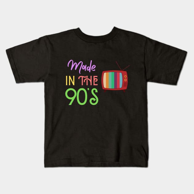 Vintage Colorful TV Games 90's 80's Floppy Disk Retro Made in the 70s 1990 Classic Cute Funny Gift Sarcastic Happy Fun Introvert Awkward Geek Hipster Silly Inspirational Motivational Birthday Present Kids T-Shirt by EpsilonEridani